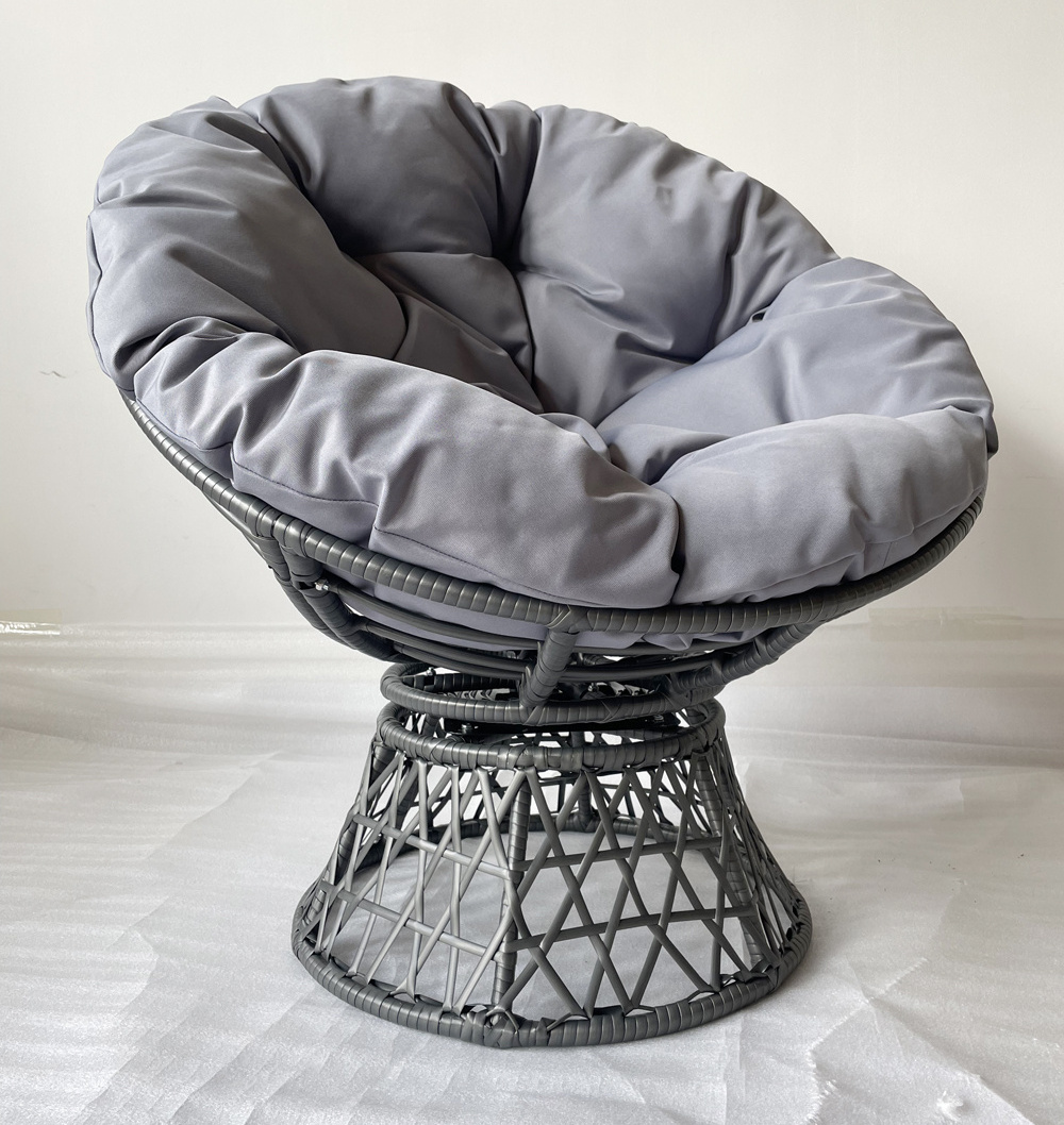 Home Furnishings Wicker Papasan Chair with 360-Degree Swivel