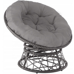 Leisure KD Papasan Chair PE Rattan With Cushions Outdoor Patio Papasan Chairs Carton Packages