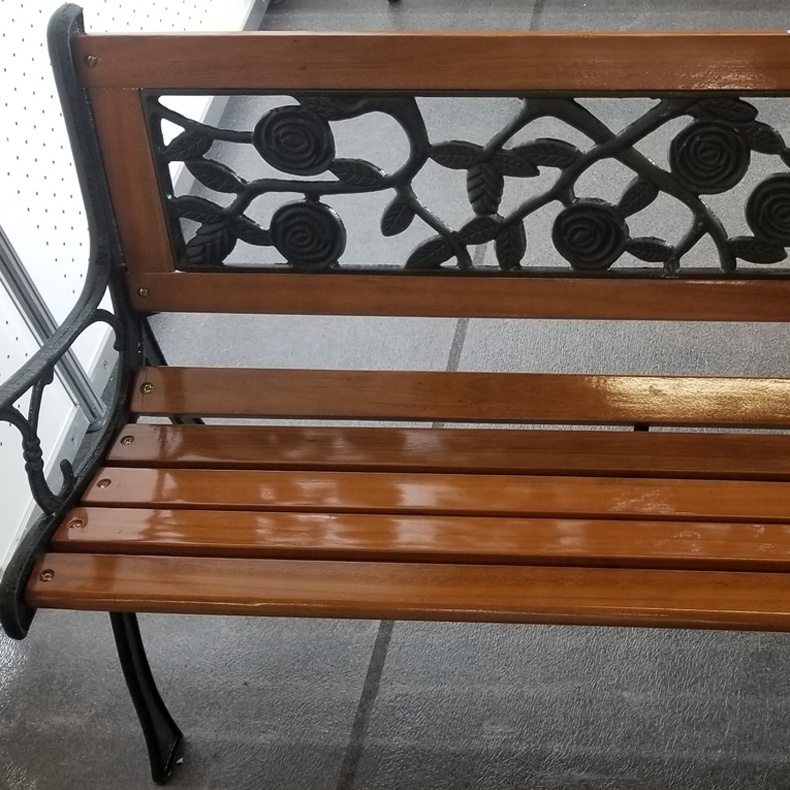 Hot Sale Wrought Iron Metal Garden Benches Wooden Garden Benches Outdoor Bench Seat For Sale