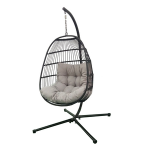 Patio Swing Chair egg Hammock Chair Hanging Folding Swing Chair rope