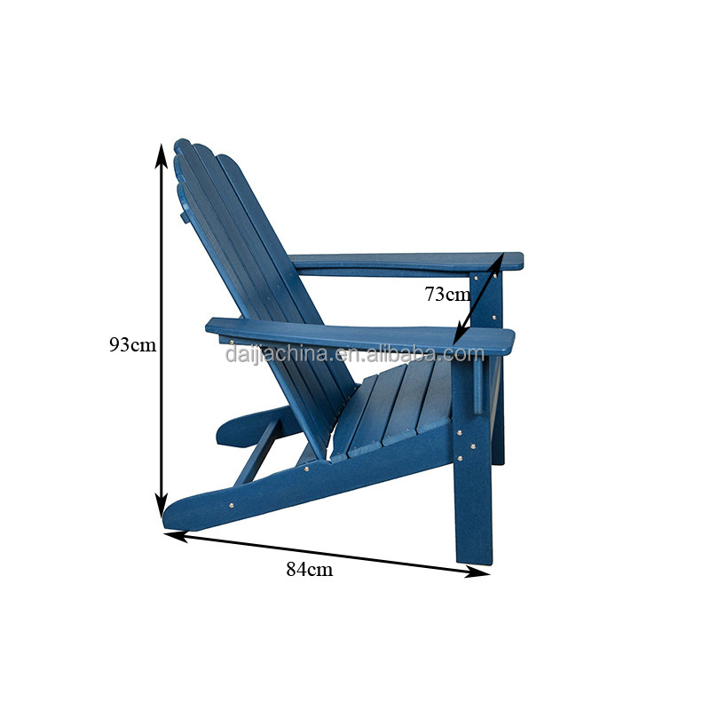 All-weather Recycled PE Adirondack Chair With Large Armrest