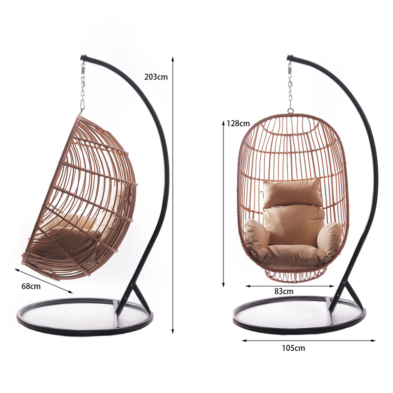 Hanging Basket Egg Chair Cushion Hammock Chair Cushion Thick Nest Back for Outdoor Patio Garden Swing