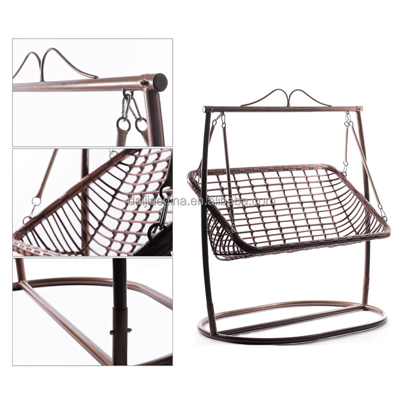 Middle East Indoor Swing Chair Bed Cradle Sleeping Rattan Chair with Stable Stand