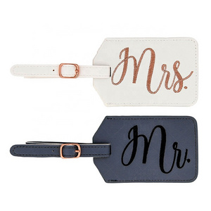 Promotional Wedding Bridal Shower Gift Cute Luggage Tag Travel Tags Mr and Mrs Luggage Tag