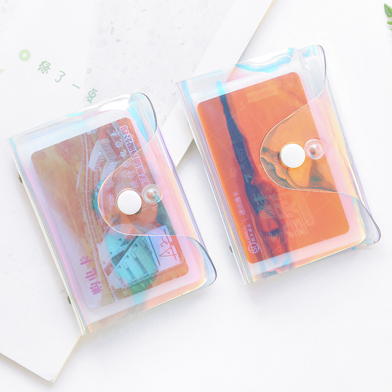 Fashion Clear Pvc Passport Cards Cover Bag Transparent Sim Card Holder Case Women Name Card Holder Organizer Wallet