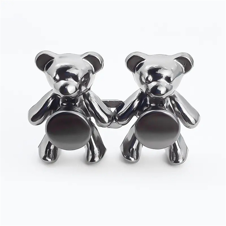 Bear Shape Metal Snap Buttons Adjustable Pants Button Clothing Accessories Retractable Detachable Pin Buttons