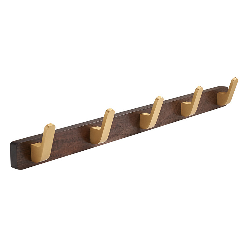 Ready to Ship Daili Wood Decorative Wall Hook Racks Zinc Alloy Wall Mounted Coat Hooks Bathroom Kitchen Wall Hooks and Hangers