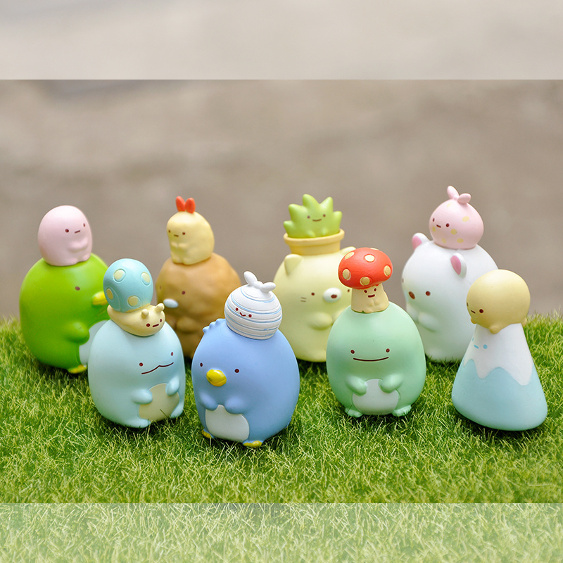 Wholesale cartoon Collection Decoration pvc figure Sumikko Gurashi action figure for Landscape Ornament Model Toys Dolls