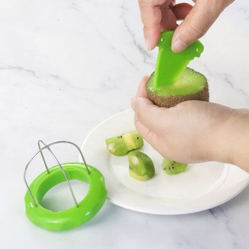 Premium 2-in-1 Fruit Peeler Stainless Steel Kiwi Fruit Peeler Kiwi Slicer Peeler Scooper with Easy-Grip Handle for Fruit Salad