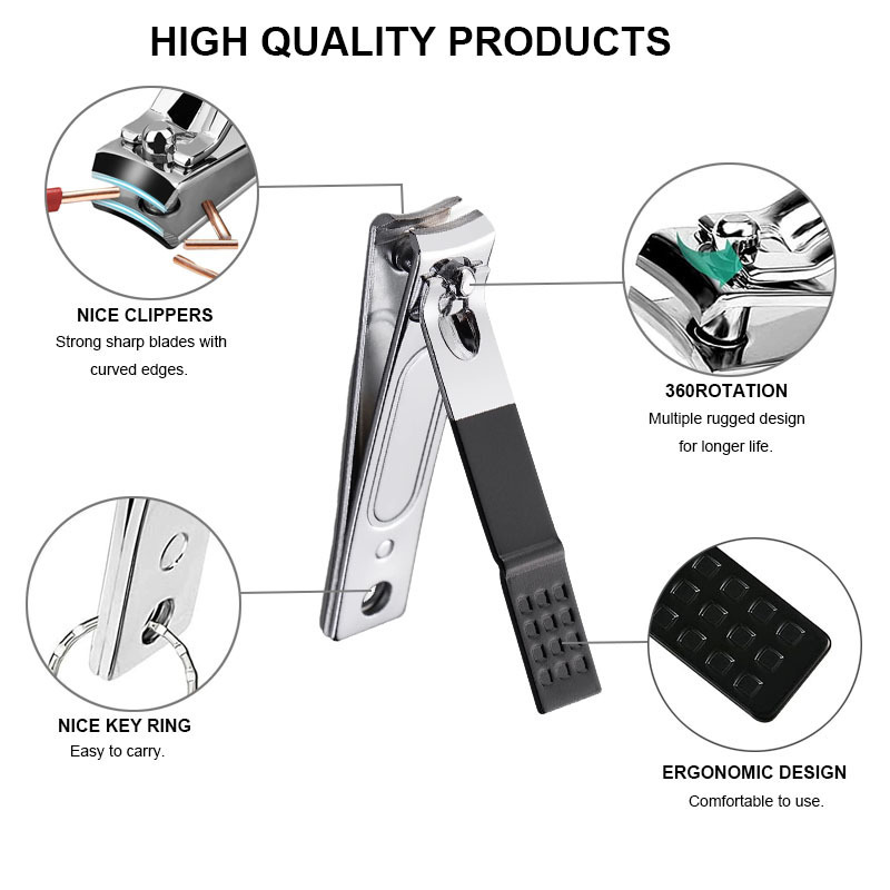 High Quality Finger Kit De Manicure Y Pedicure Black Stainless Steel 6pcs Nail Supplies Manicure Set  Nail Clippers Set For Men