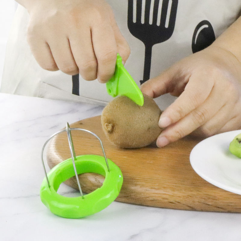 Premium 2-in-1 Fruit Peeler Stainless Steel Kiwi Fruit Peeler Kiwi Slicer Peeler Scooper with Easy-Grip Handle for Fruit Salad