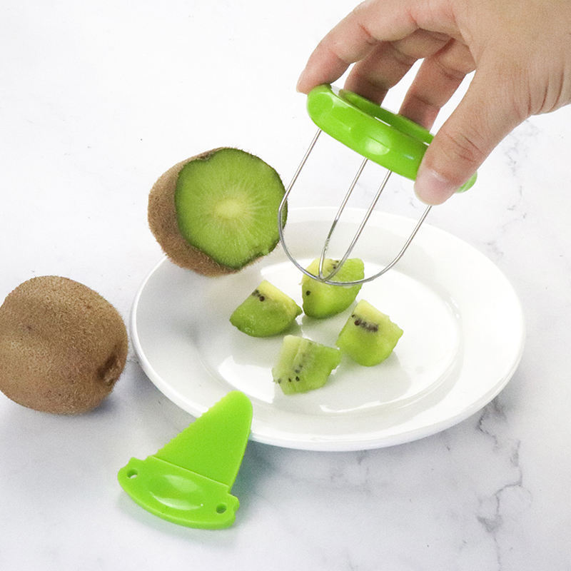 Premium 2-in-1 Fruit Peeler Stainless Steel Kiwi Fruit Peeler Kiwi Slicer Peeler Scooper with Easy-Grip Handle for Fruit Salad