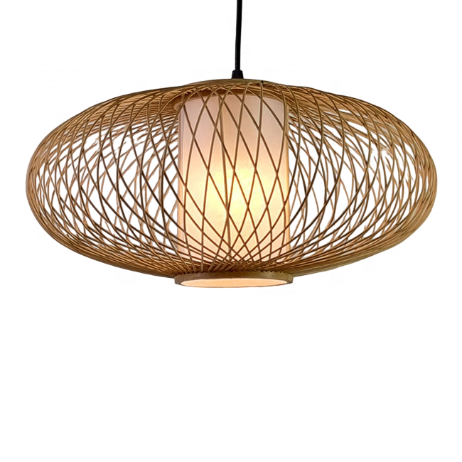 High Quality Ceiling Lamp Bamboo Chandelier Modern Rattan Lantern Handmade Rattan Lampshade Pendant Lamp