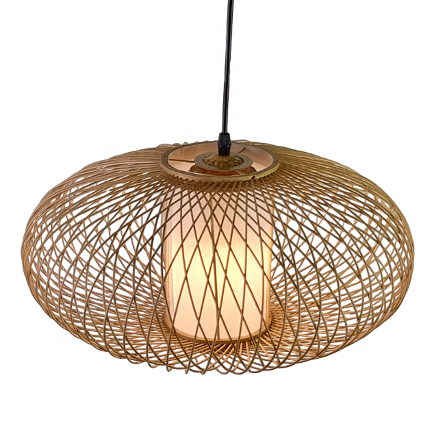 High Quality Ceiling Lamp Bamboo Chandelier Modern Rattan Lantern Handmade Rattan Lampshade Pendant Lamp