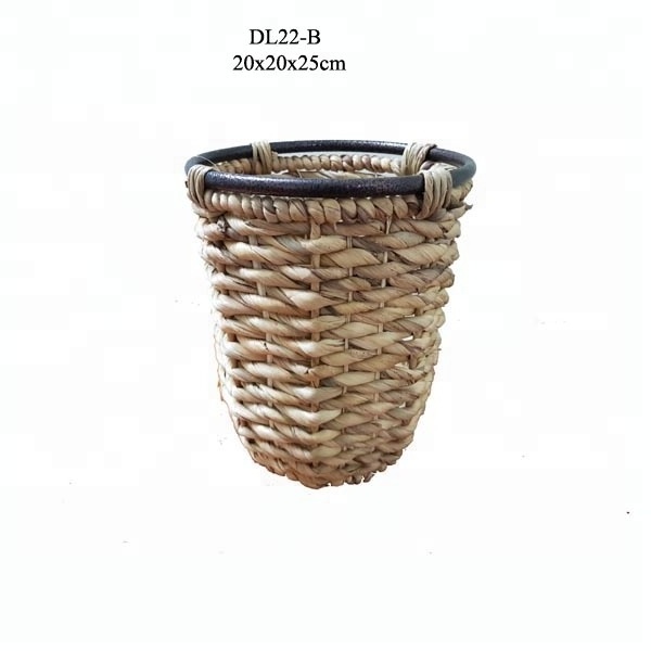 Vietnam wholesale handmade seagrass craft wicker home derco rattan houseware woven storage water hyacinth indoor planter