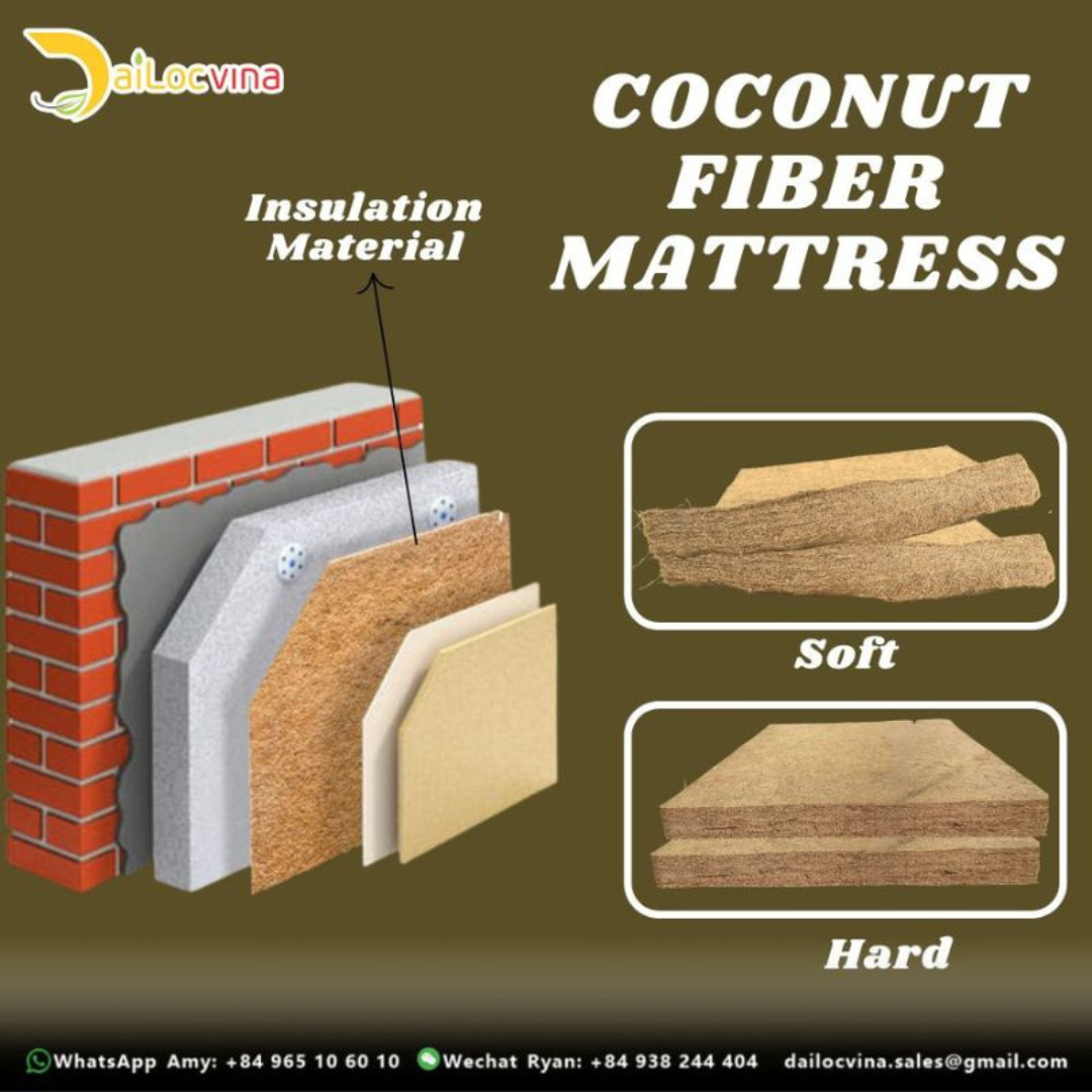 HOT SALE COCO COIR COCONUT FIBER MATTRESS USED FOR THERMAL INSULATION MADE IN DAILOCVINA