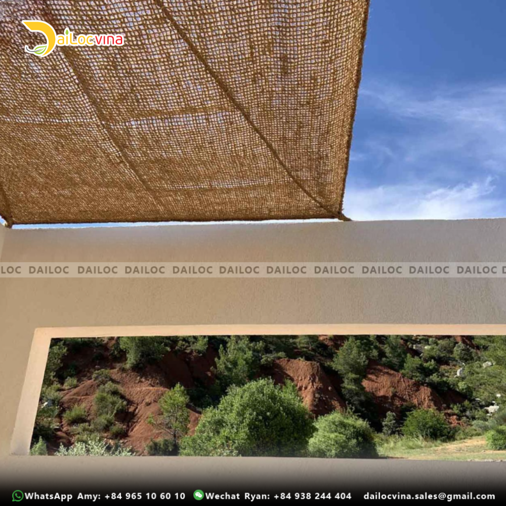 TRIANGLE - SHAPED COCONUT FIBER COIR MAT DRIED SUN COIR SHADE SAILS FOR OUTDOOR USE