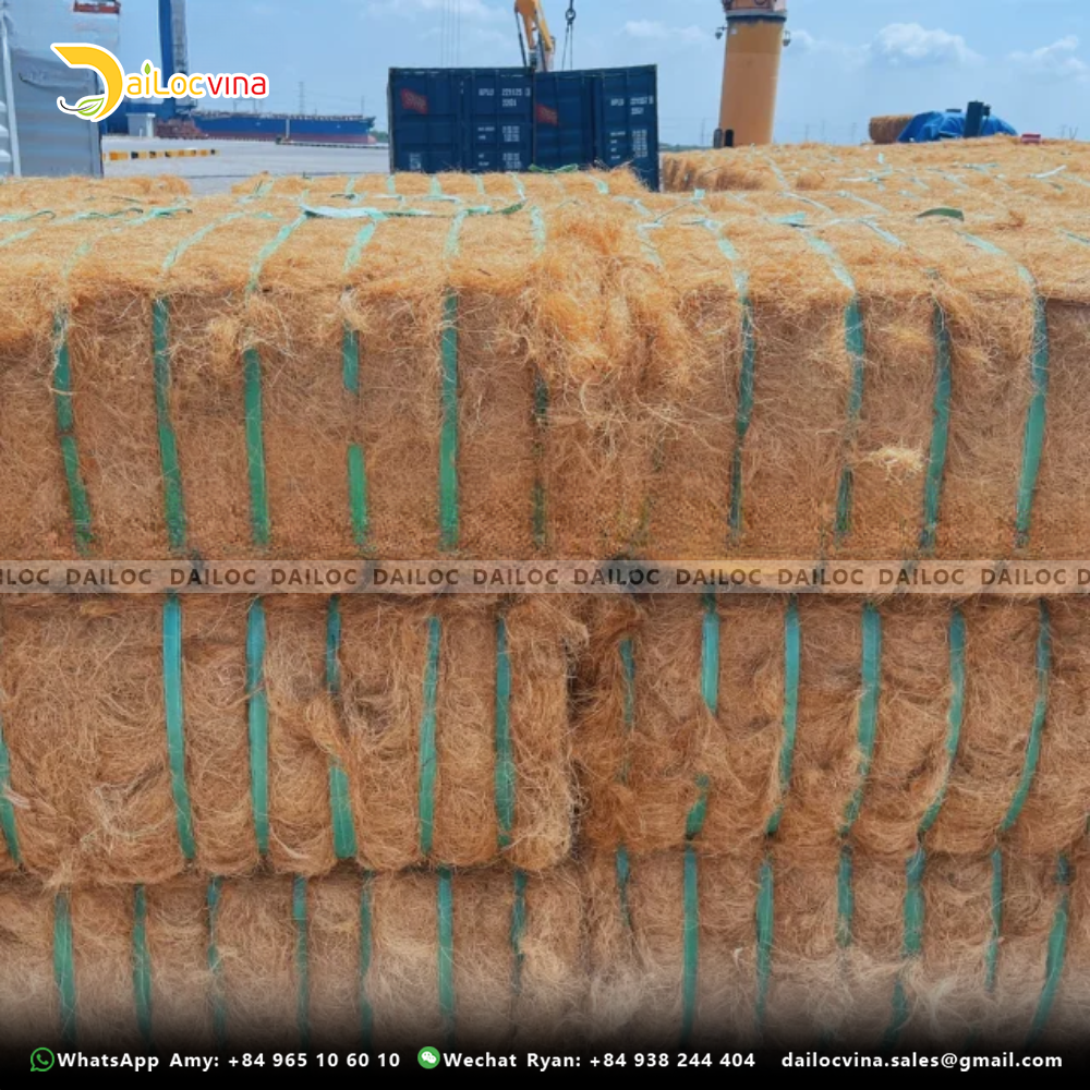 COCONUT FIBER COIR FIBER BALES USED FOR EROSION COIR NET