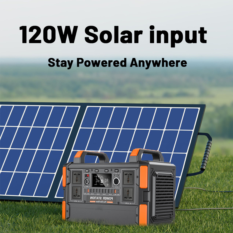 Battery 1000W Portable Power Lifepo4  Power Station Solar Generator Power Station For Home Outdoor Emergency