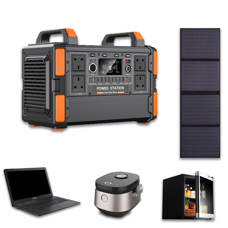 Battery 1000W Portable Power Lifepo4  Power Station Solar Generator Power Station For Home Outdoor Emergency