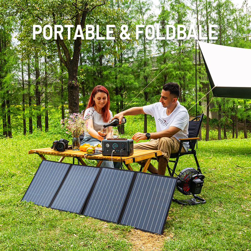 Factory outdoor mini portable solar generator 300W LiFePO4 Battery camping portable power station