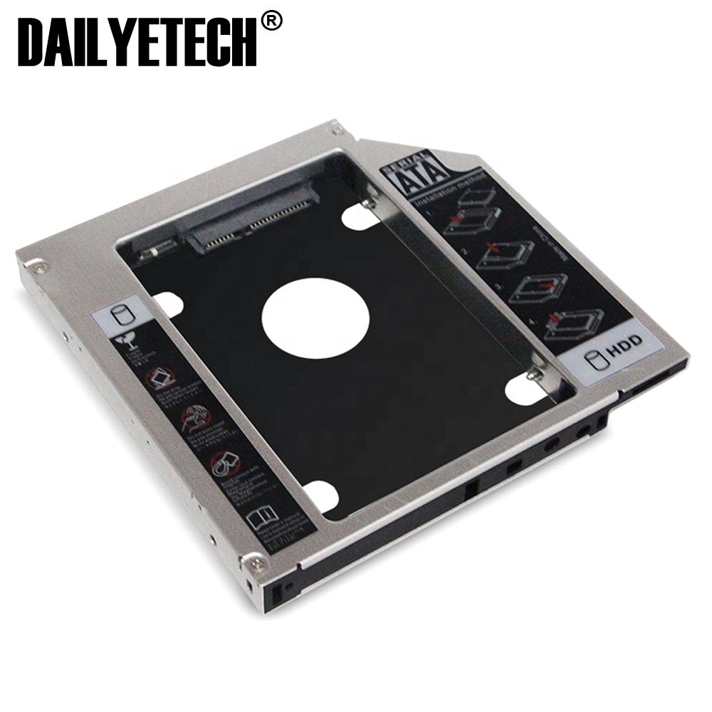 12.7mm SATA HDD SSD Hard Drive Caddy Optical bay For Laptop Universal CD DVD ROM