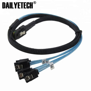 50CM Mini SAS 36P SFF-8087 to 7Pin 4 SATA HD Disk Data Cable from DAILYETECH