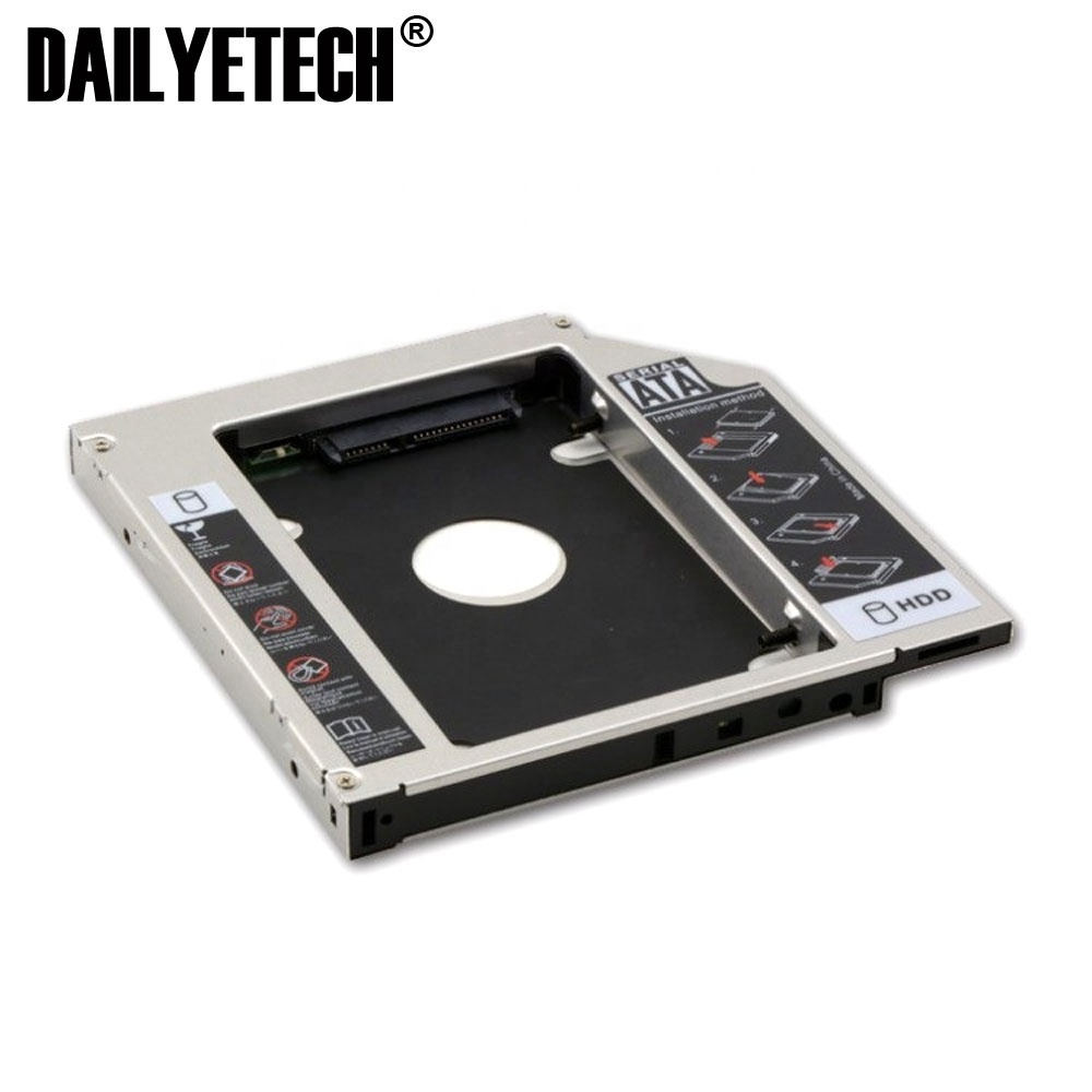 12.7mm SATA HDD SSD Hard Drive Caddy Optical bay For Laptop Universal CD DVD ROM