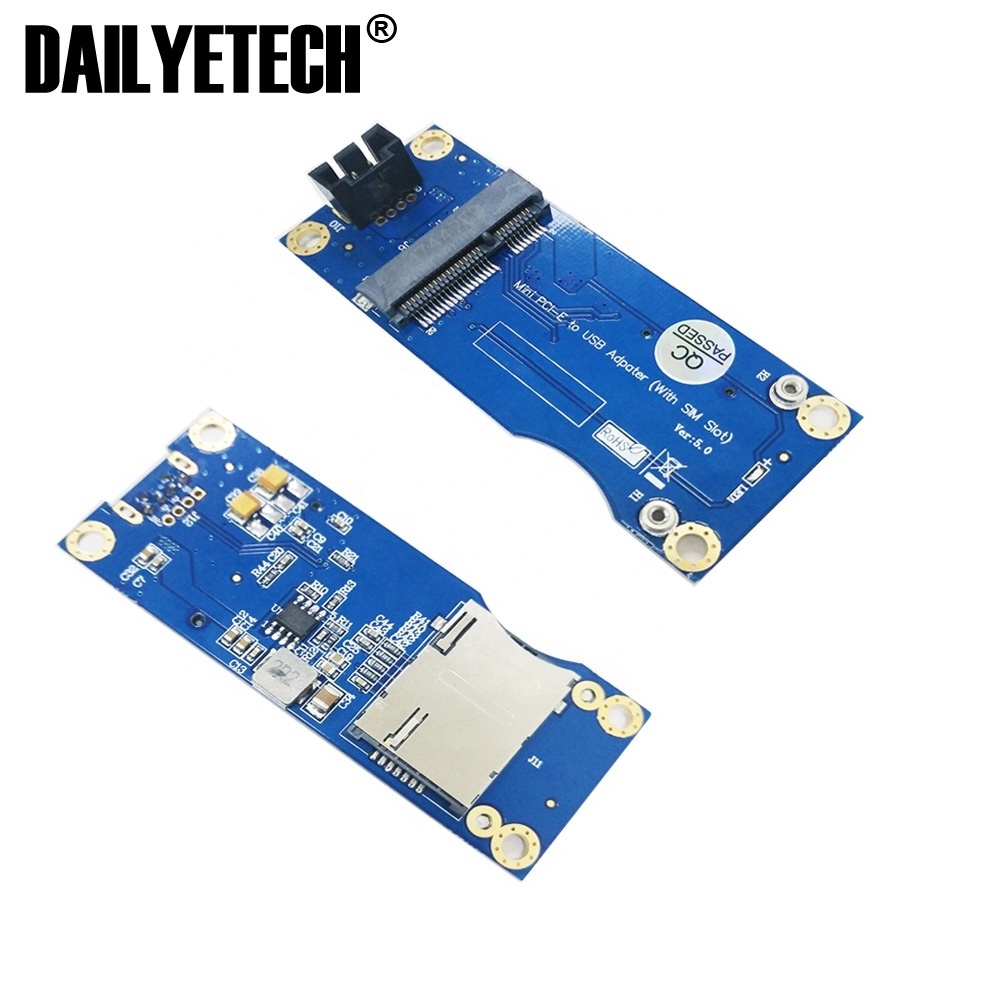 Mini PCI-E to USB Adapter with SIM Card Slot for WWAN/LTE Module (Vertical Interface)