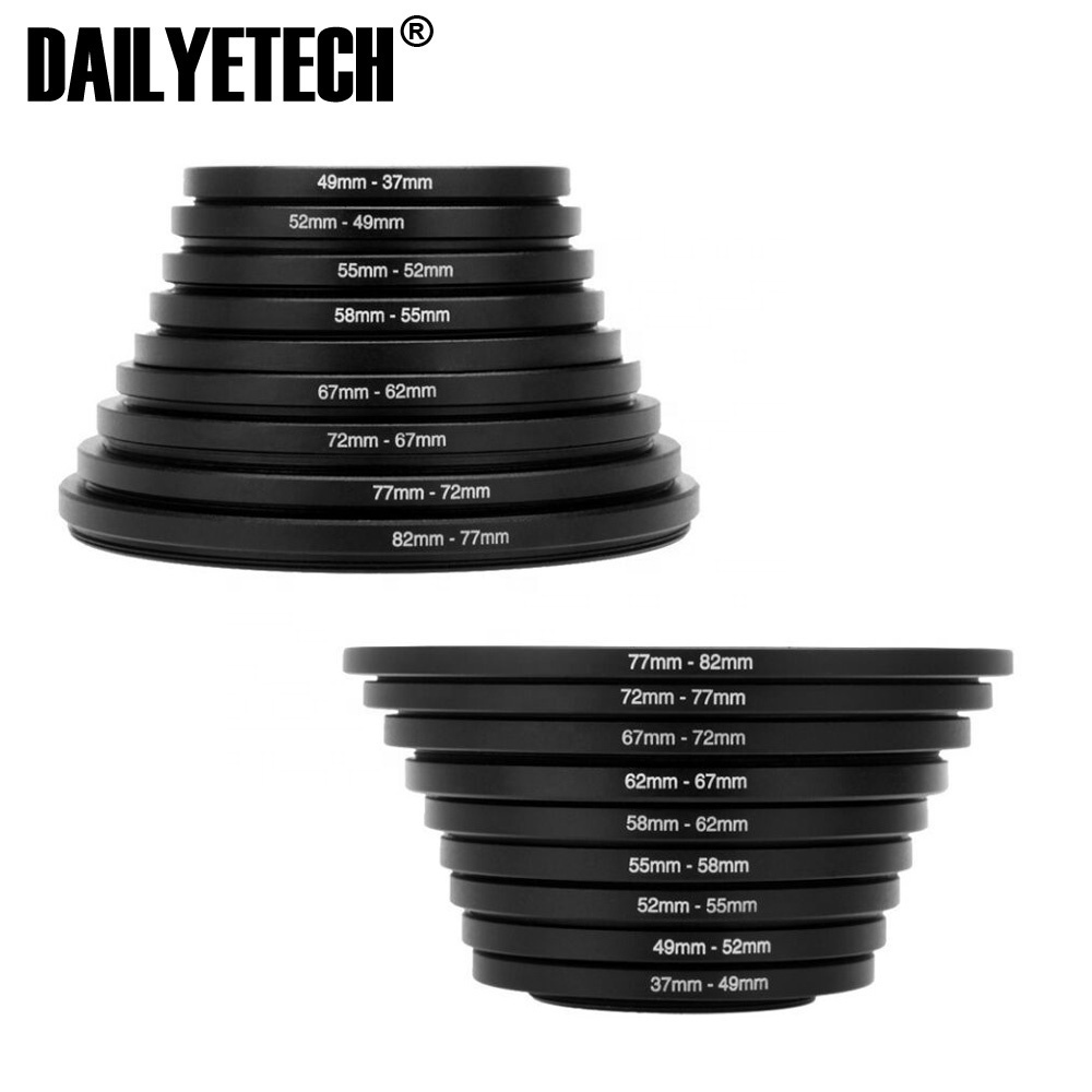 Dailyetech 18pcs Camera Lens Filter Step Up & Down Ring Adapter Set For DSLR Camera