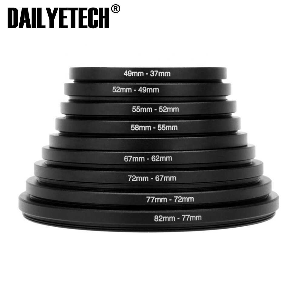 Dailyetech 18pcs Camera Lens Filter Step Up & Down Ring Adapter Set For DSLR Camera