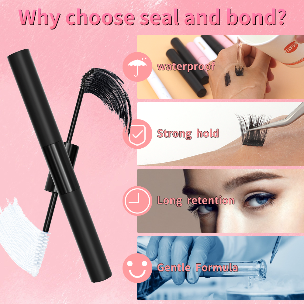 Oem Odm Clear/Black Water Proof DIY Segment Cluster Lash Glue Bond and Seal Eyelash Glue