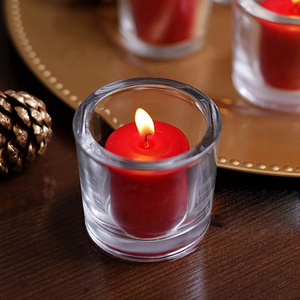 85ml empty thicker glass wall led votive candle tealight candle holder glass