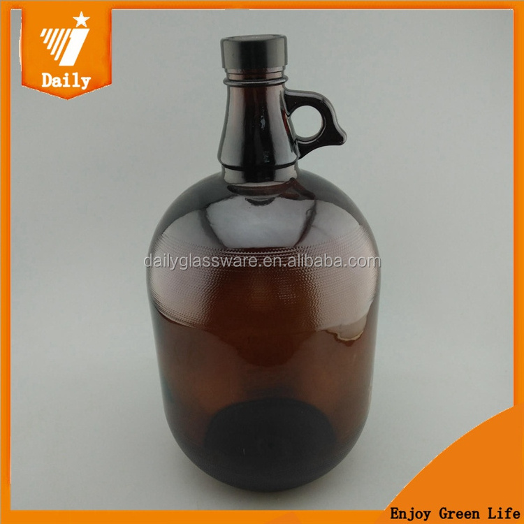 1/2 0.5 Gallon Glass Bottle Jug Home Brewing Beer Wine Jug with metal or plastic cap