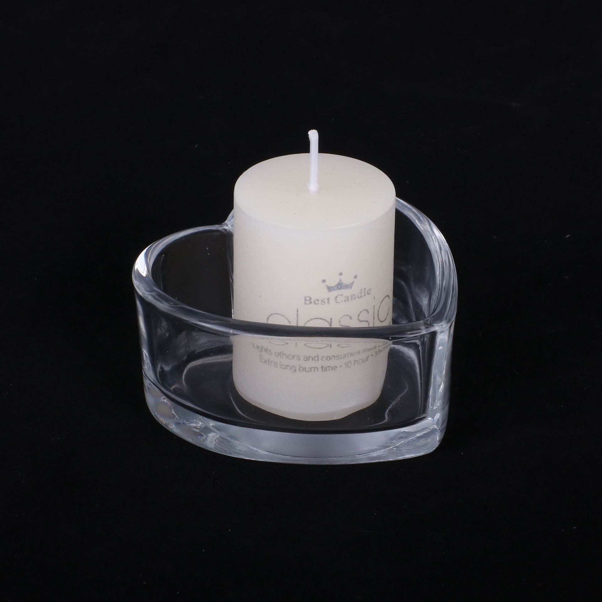 empty heart shaped tealight candles holders Love