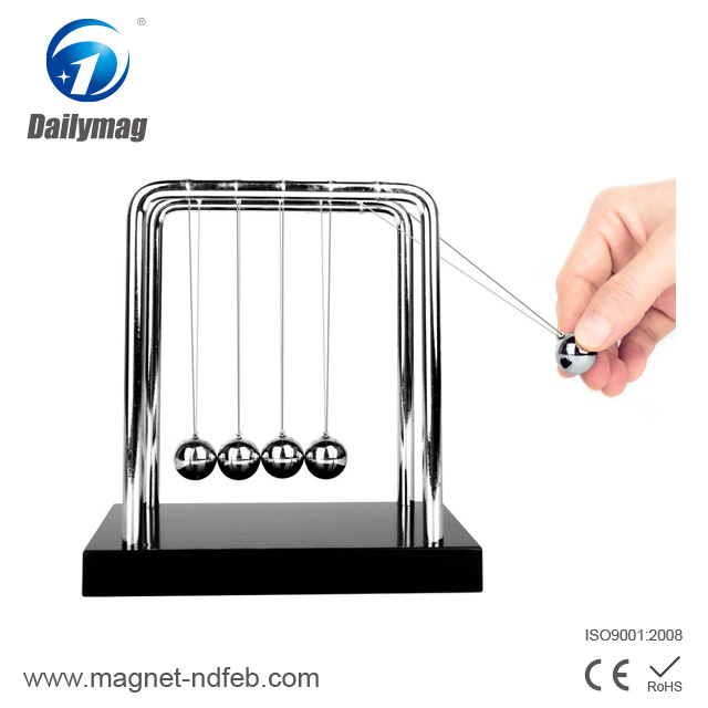 Sliver Metal Newton's Cradle Balance Swing Magnetic Ball, Pendulum Balance Ball, Z Shape Newton Cradle for Desk Ornament