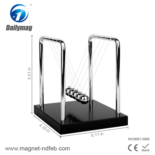 Sliver Metal Newton's Cradle Balance Swing Magnetic Ball, Pendulum Balance Ball, Z Shape Newton Cradle for Desk Ornament