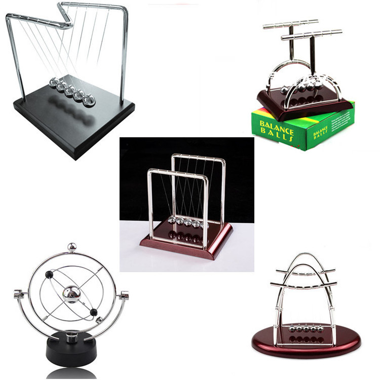 2022 Sliver Metal Newton's Cradle Balance Swing Magnetic Ball, Pendulum Balance Ball, Z Shape Newton Cradle for Desk Ornament