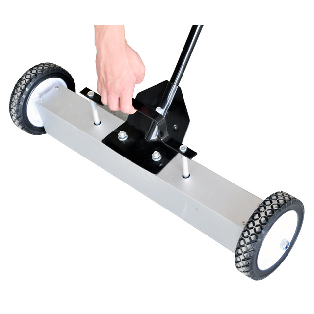 Magnetic Sweeper or Broom with Ceramic Ferrite Magnets, Best Solution for Quick, Easy and Safe Cleaning of Large Areas for Nails