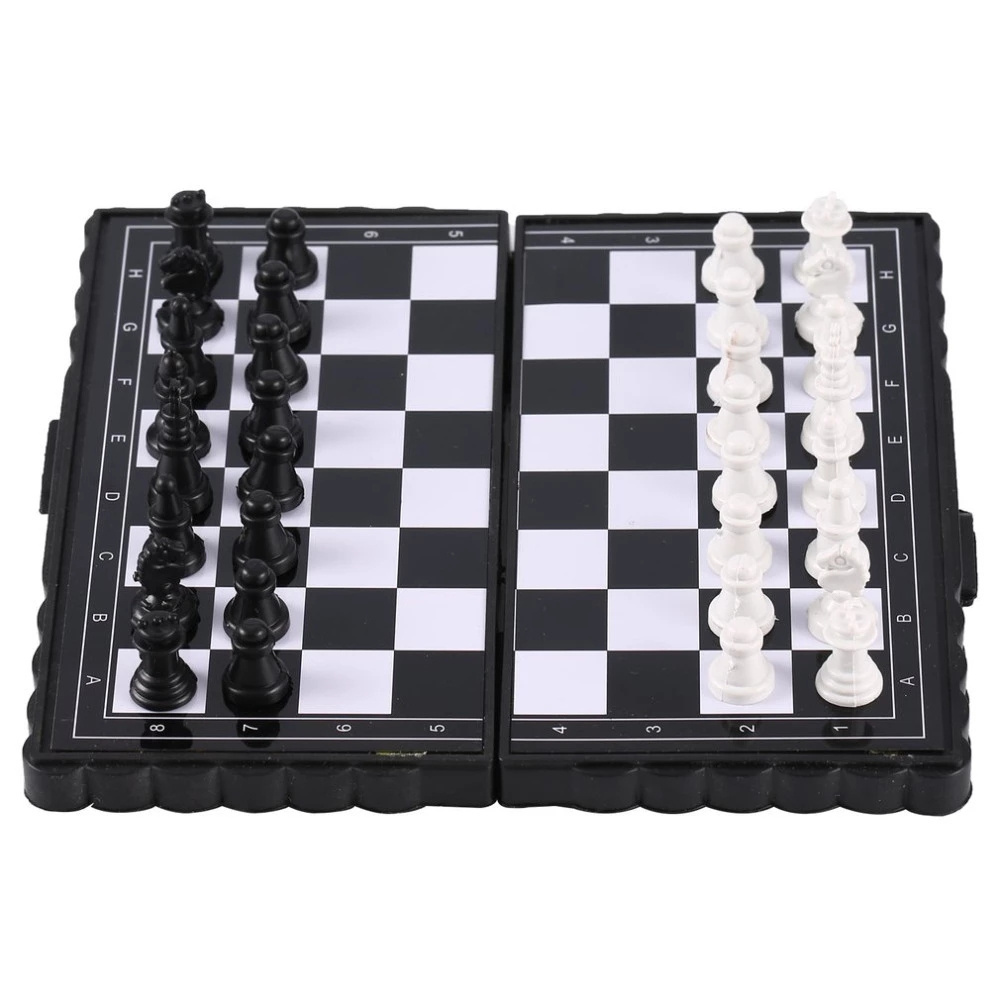 1set Mini International Chess Folding Magnetic Plastic Chessboard Board Game Portable Kid Toy Portable 2020