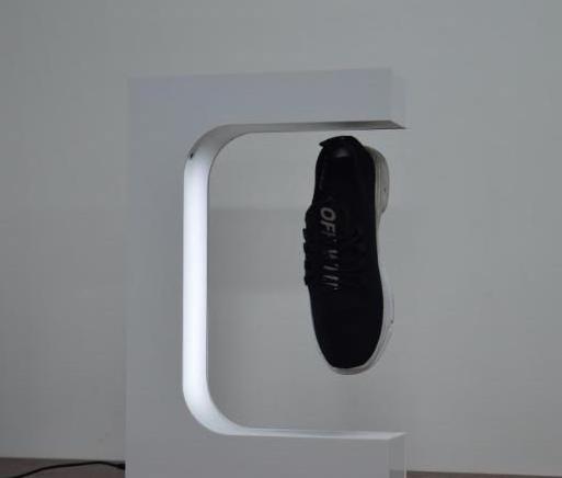 Floating Shoe Display Magnetic Levitation Sneaker Stand with LED Light Rotating