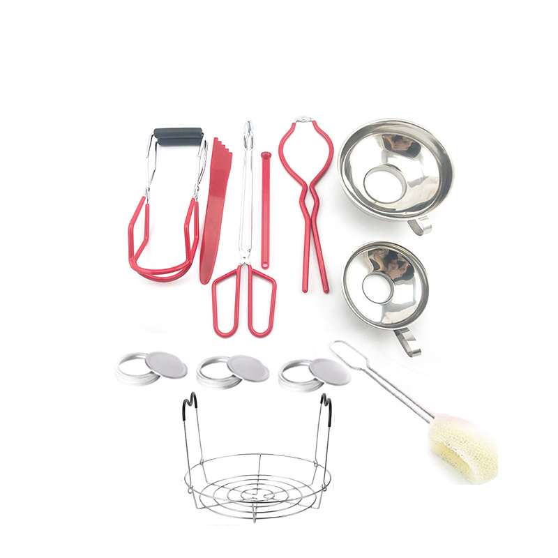 DIY Canning Kits, Canning Supplies Kit, Canning Tools Set with Measuring Spoons Funnel Lid Lifter and Bubble Popper