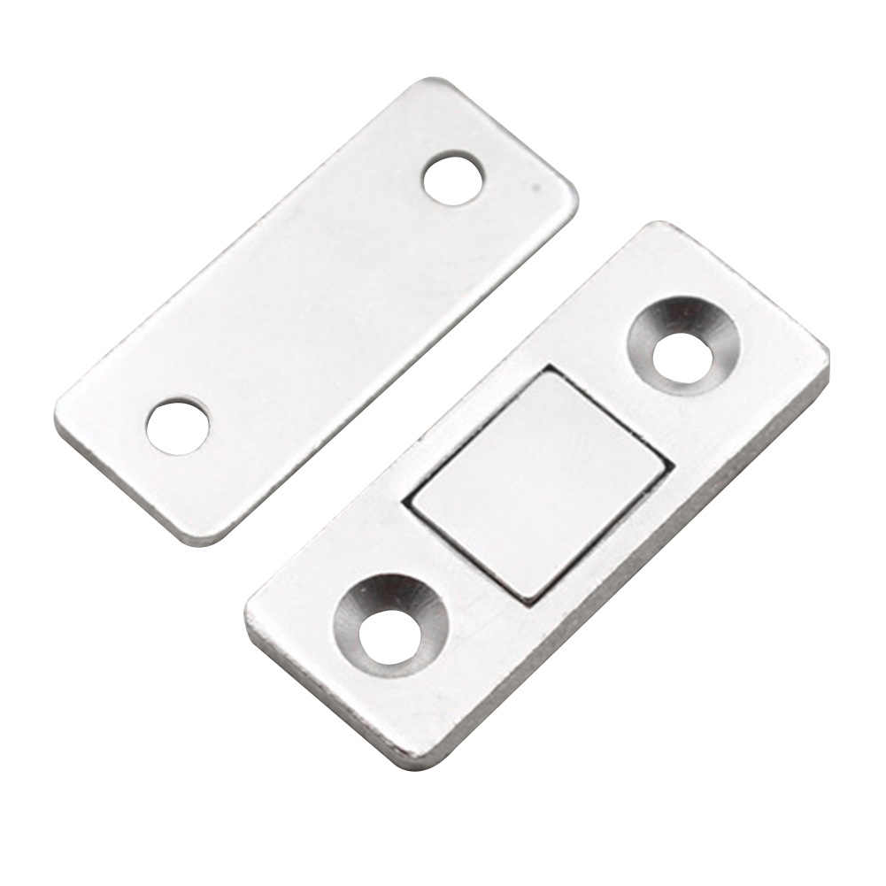 2 Pack Ultra Thin Cabinet Magnetic Door Catch with Strong Adhesive Sticker Slim Drawer Magnets Locks Furniture Safety Latches