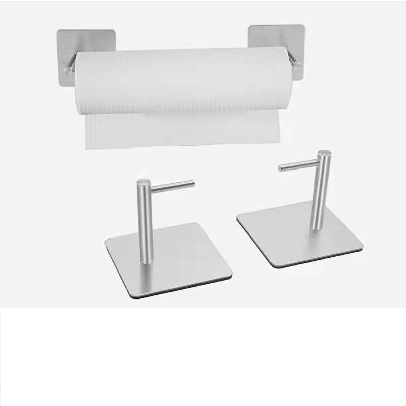 Stainless Steel Paper Towel Rack Organizer Magnetic Paper Towel Holder For Refrigerator