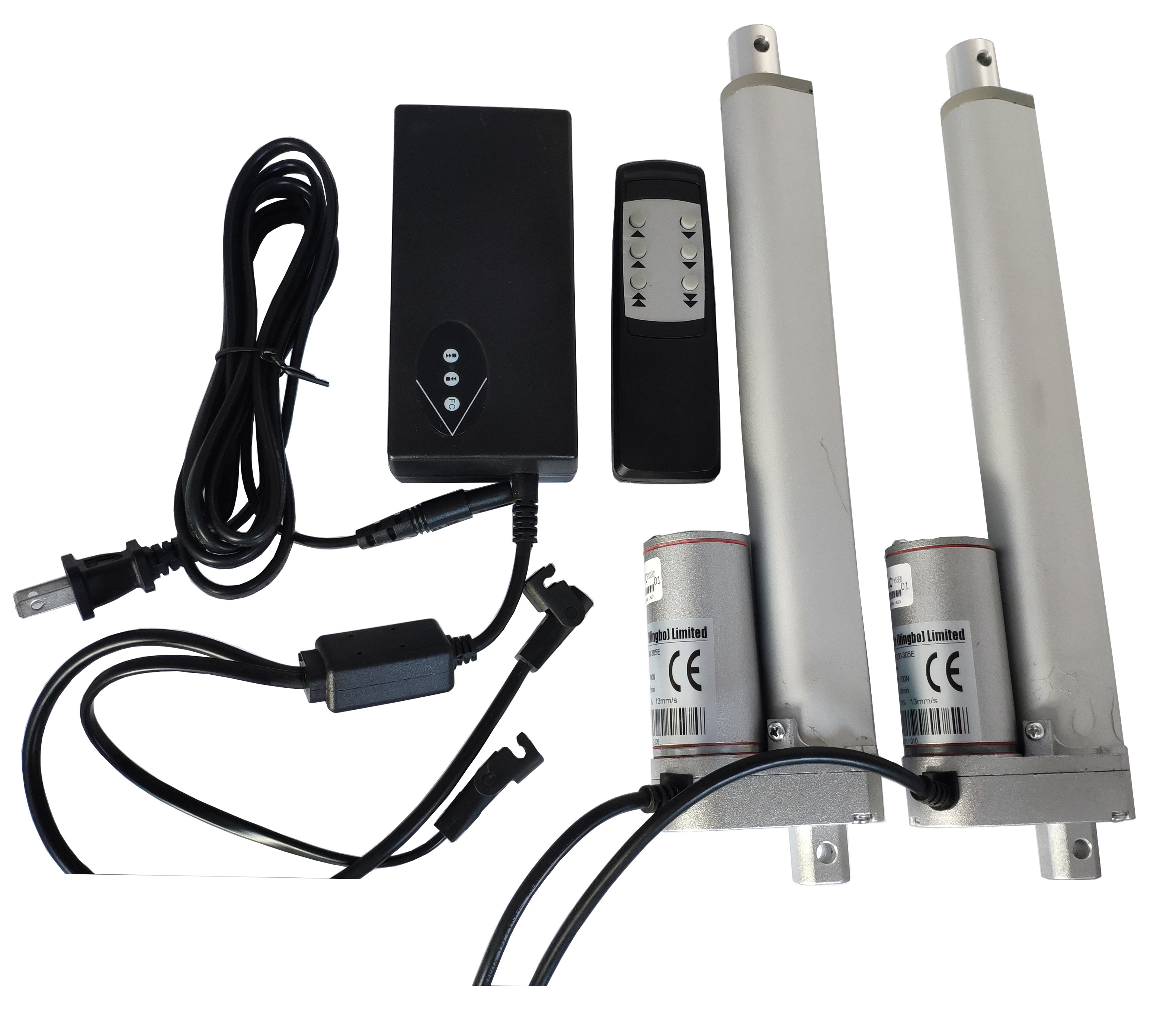 12V 24V Electric Synchronously Paired Linear Actuator with Wireless Remote Controller Kit, Mounting Brackets