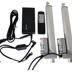 12V 24V Electric Synchronously Paired Linear Actuator with Wireless Remote Controller Kit, Mounting Brackets