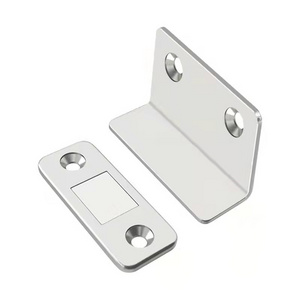 Cabinet Magnetic Catch L-Shaped 4 Pack Ultra Thin Adhesive Cabinet Door Latch Magnetic Closures Catch Closer For Kitchen Closet