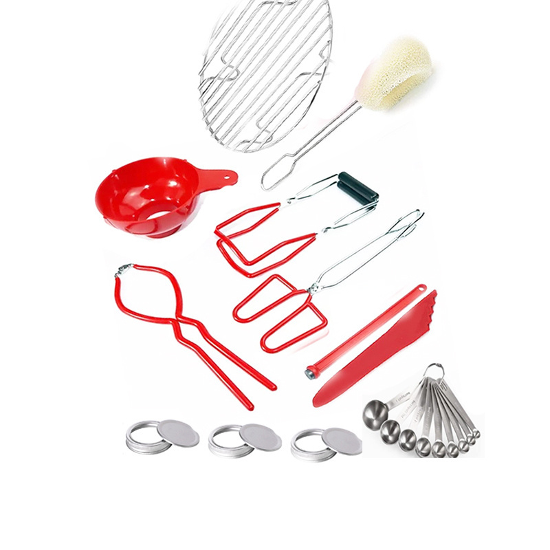 DIY Canning Kits, Canning Supplies Kit, Canning Tools Set with Measuring Spoons Funnel Lid Lifter and Bubble Popper