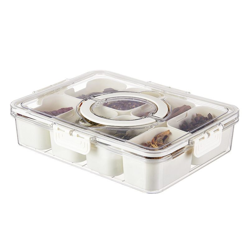 Chopped Salad Box Refrigerator Food Storage Box Portable Travel Charcuterie Board with Lid Divided Storage Containers