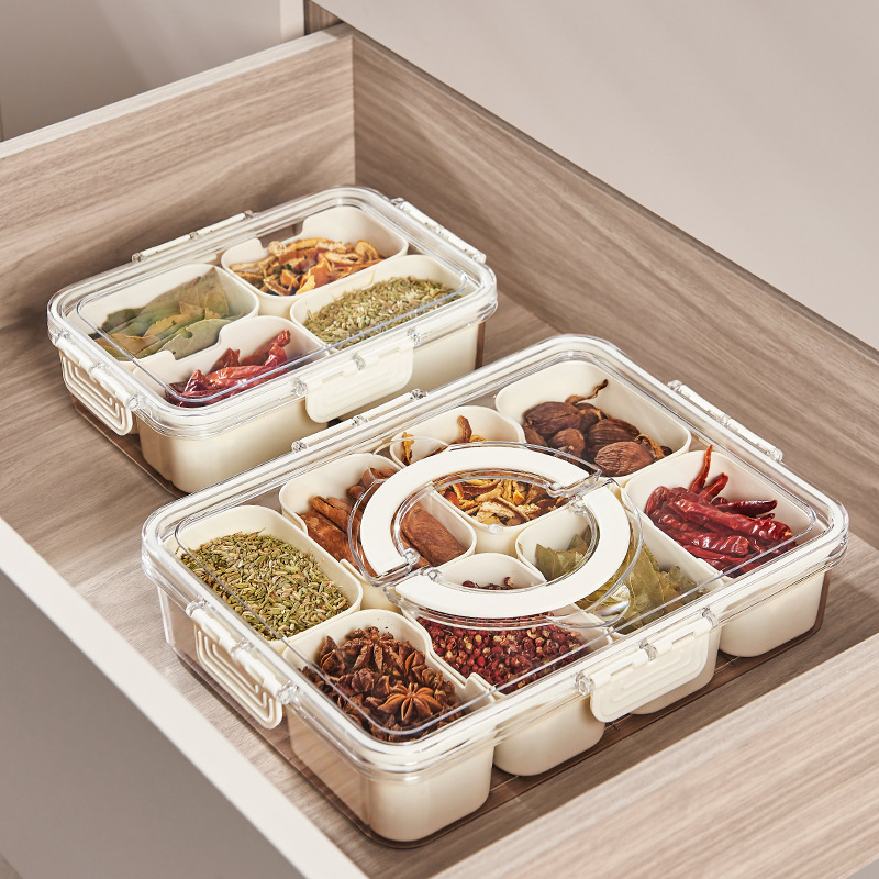 Chopped Salad Box Refrigerator Food Storage Box Portable Travel Charcuterie Board with Lid Divided Storage Containers